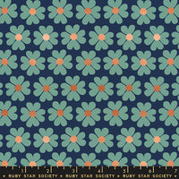 Unruly Nature - Heart Flowers Navy